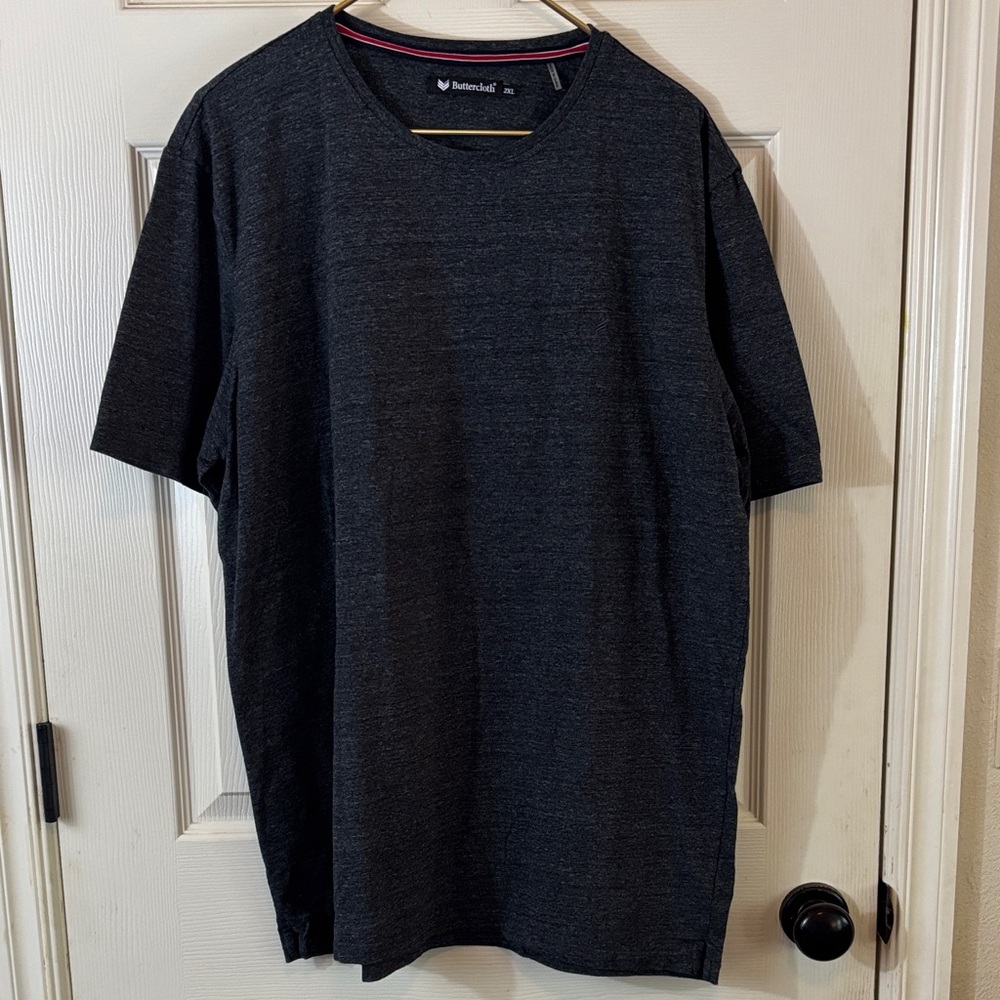 Buttercloth Men's Charcoal Short Sleeve Tee 2XL